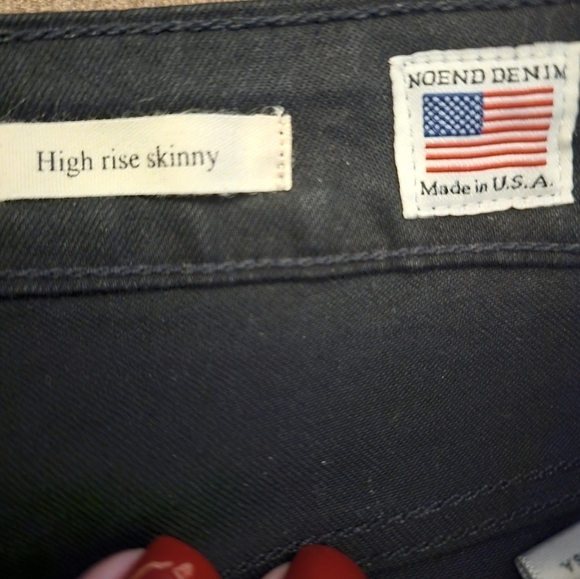 NOEND High Rise Skinny Black Stretch Jeans Size 30 - Picture 7 of 11